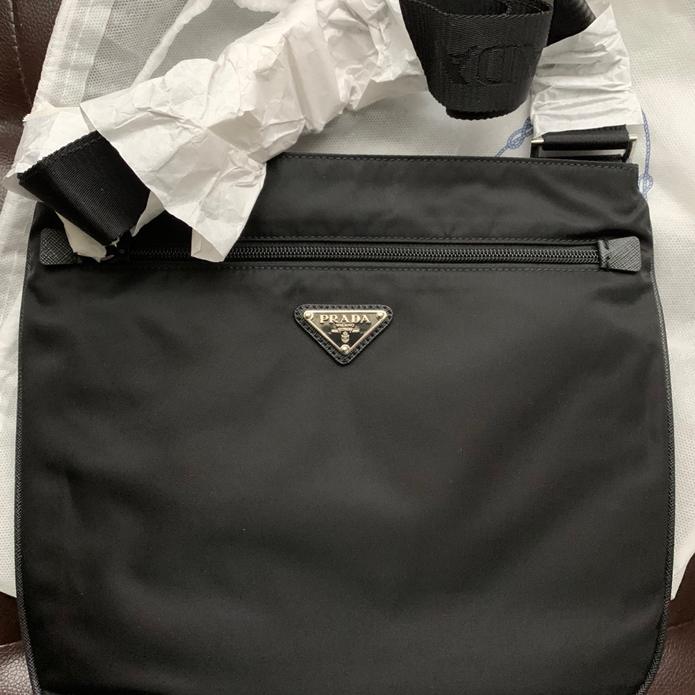 Authentic Prada Tessuto Nylon Messenger Crossbody